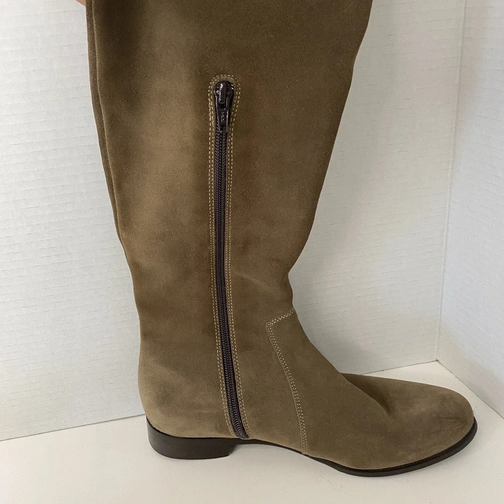 La Canadienne‎ Womens 19240 Tall Suede Boots Taupe Brown Canada Size 7.5 M